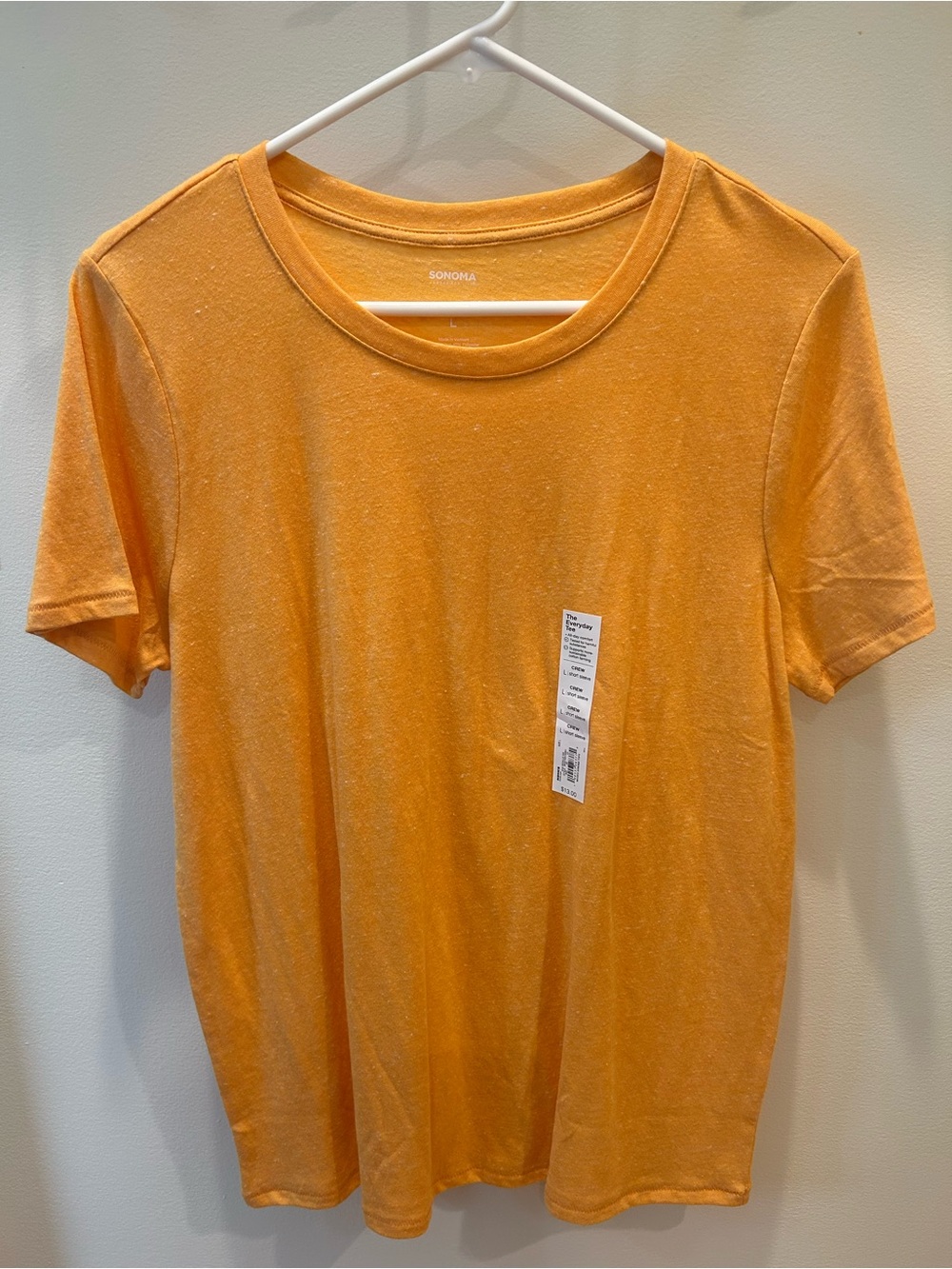 Sonoma Goods For Life The Everyday Tee Orange Crewneck Short Sleeve Size L NWT
